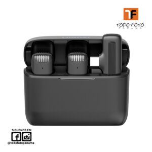 ULANZI J12-C Sistema de micrófono inalámbrico Ulanzi J12 para 2 personas con conector USB-C para dispositivos móviles (negro)