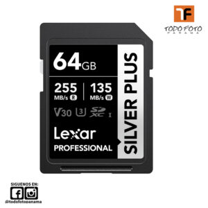 Tarjeta de memoria SD Lexar 64GB SILVER PLUS
