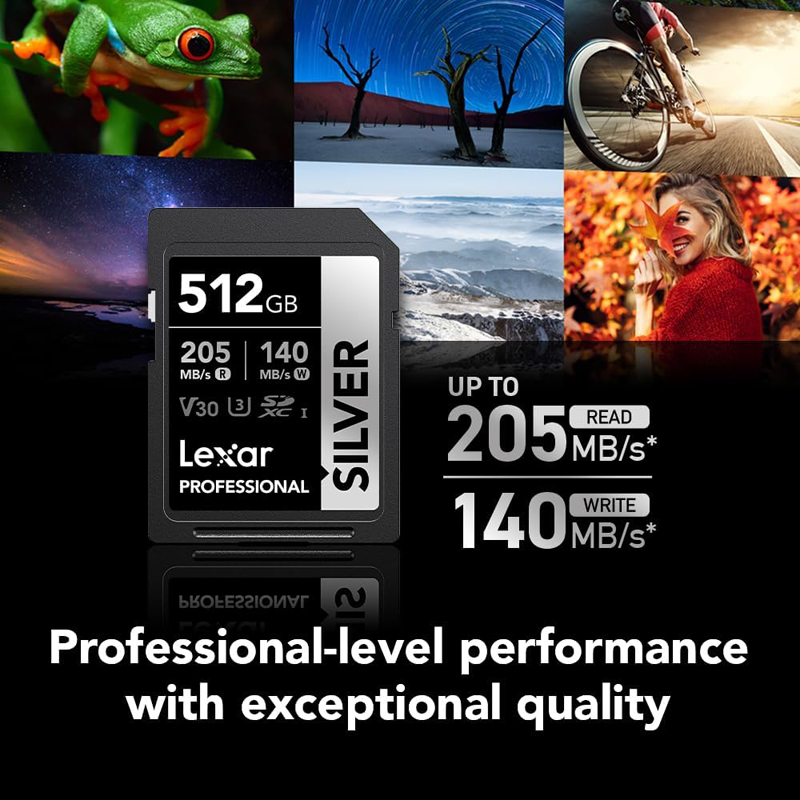 Tarjeta de memoria SD Lexar 512GB Professional SILVER PLUS - Imagen 2