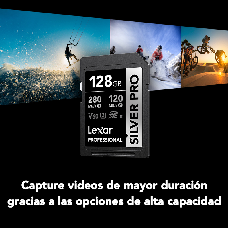 Tarjeta de memoria SD Lexar 128GB Professional V60 - Imagen 2