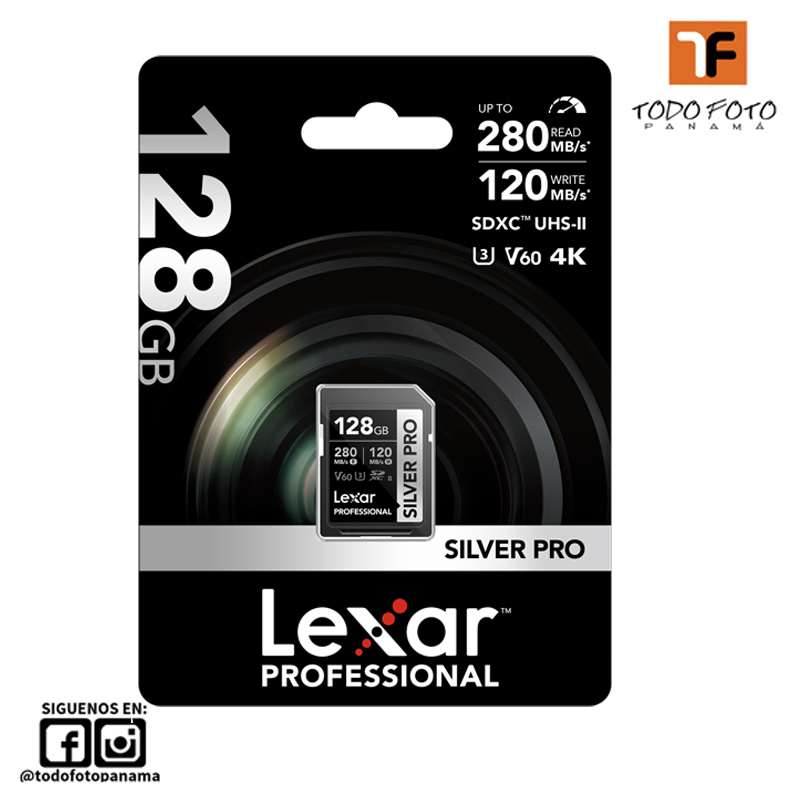 Tarjeta de memoria SD Lexar 128GB Professional V60 - Imagen 3