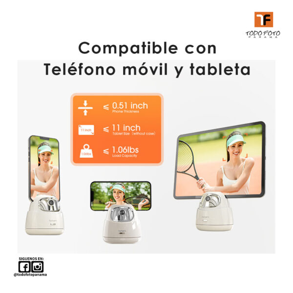 Soporte para teléfono inteligente con seguimiento facial Hohem GO de 2 ejes AI - Imagen 6