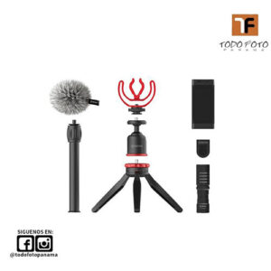 Boya by-vg330 vlogger kit con micrófono by-mm1, mini trípode
