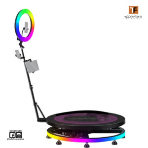 Neewer 360° Photo Booth con kit de anillo de luz LED RGB de 18"