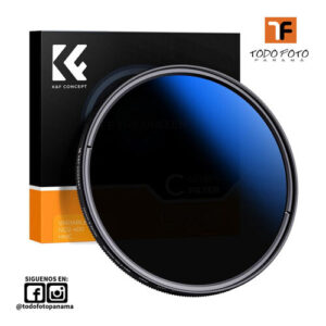 K&F Concept ND2-ND400 Filtro ND variable multicapa azul (62 mm)  KF01.1402