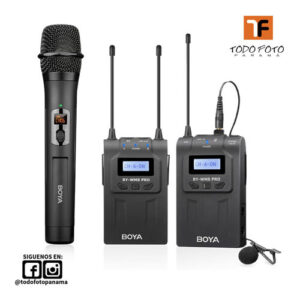 Boya By-Wm8 Pro-K4 UHF Sistema De Micrófono Inalámbrico De Doble Canal