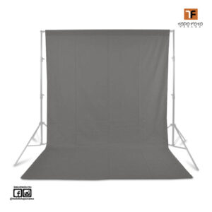 Fondo de tela 3mx6m color gris g0306