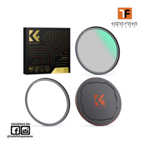Filtro CPL magnético Nano-X K&F Concept con anillo adaptador y tapa de lente (52 mm) SKU.1701