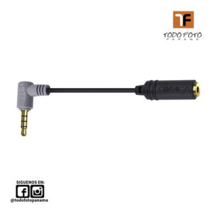 Comica audio cvm-spx cable adaptador de 3,5 mm trs hembra a en ángulo recto trrs macho para teléfonos inteligentes (4,5")