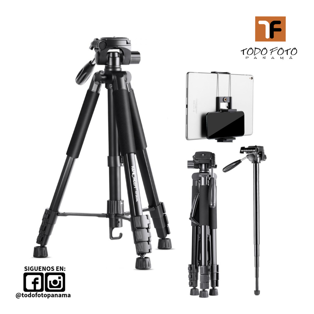 Todo Foto Panamá, K&f concept trípode de aluminio kf-09-050v2