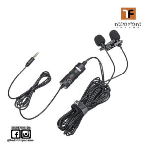 Boya by-m1dm doble micrófono lavalier omnidireccional
