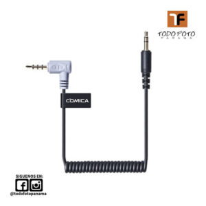 Comica audio cvm-d-spx 3,5 mm trs macho a ángulo recto trrs cable adaptador en espiral para smartphones d-spx