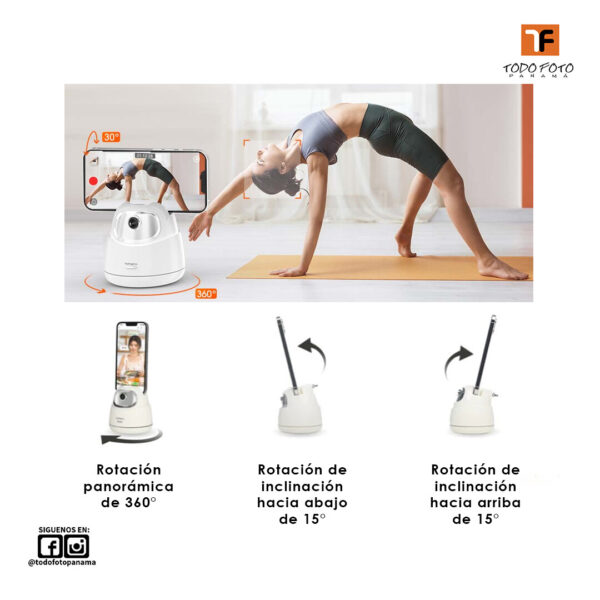 Soporte para teléfono inteligente con seguimiento facial Hohem GO de 2 ejes AI - Imagen 3