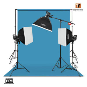 Kit Godox SL-60IID luz led para foto y vídeo, con fondo y soporte y softbox