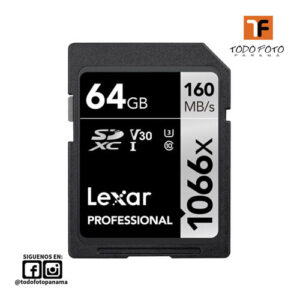 Tarjeta de memoria SD Lexar 64GB
