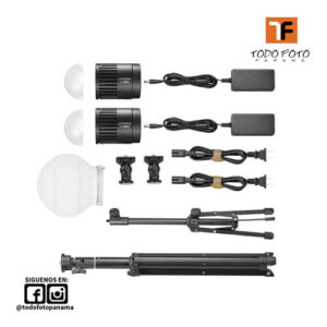 Godox Litemons LC30Bi-K2 Monoluz LED bicolor de mesa (kit de 2 luces) LC30BIK2