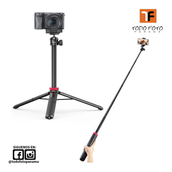 ULANZI MT-44 Trípode extensible para vlogging Ulanzi MT-44 con rótula (negro) - Imagen 2