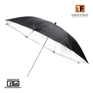 Paraguas negro/blanco 40" pulg. ob-40n