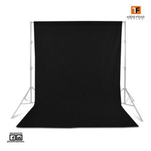 Fondo de tela 3mx6m color negro n0306